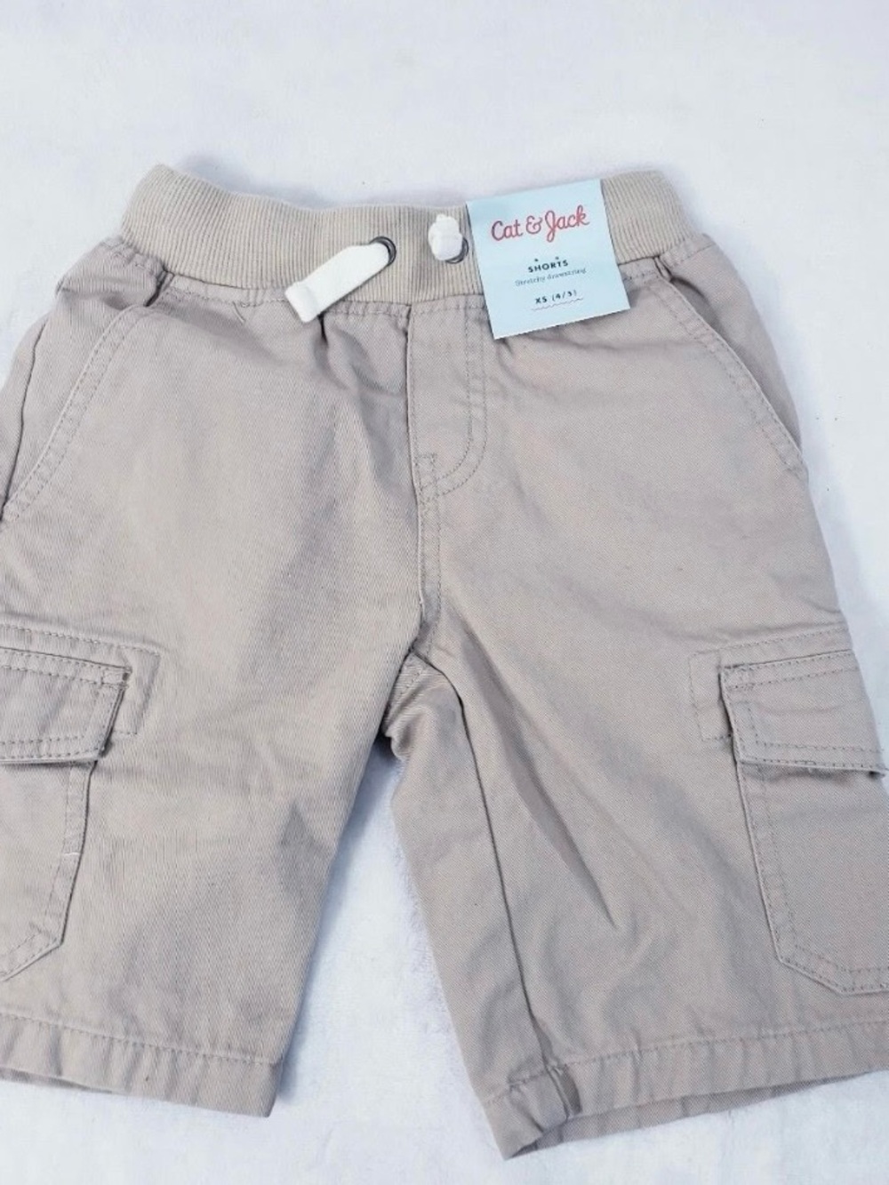 Cat & Jack Tan Cargo Shorts with Elastic Waist